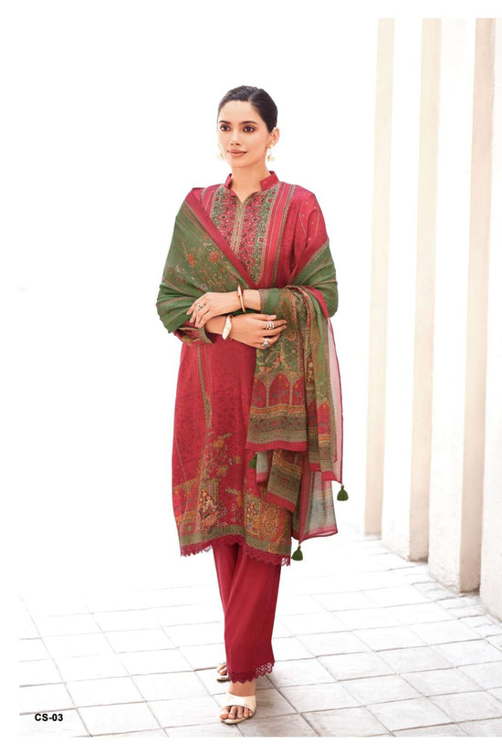 Varsha Fashion Crimson Premium Silk Satin Dress Material - Amrah Wholesale