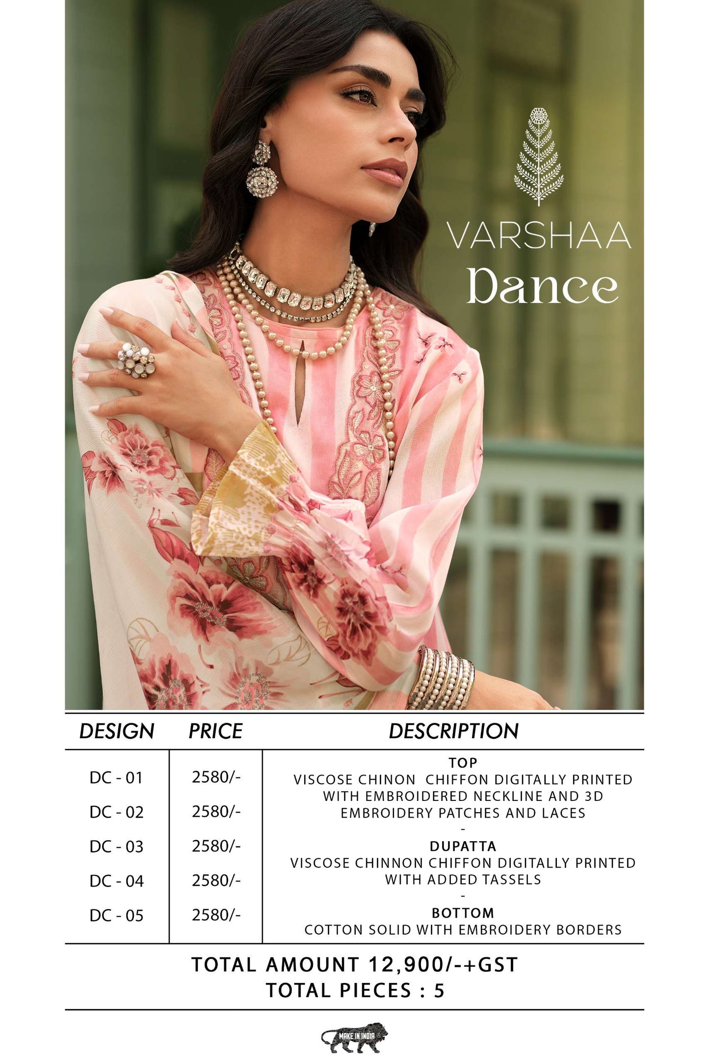 Varsha Fashion Dance Dress Material Wholesale Catalogue - Amrah Wholesale