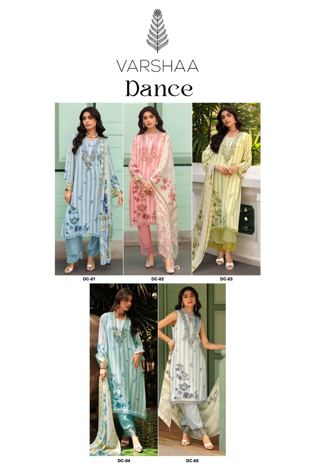 Varsha Fashion Dance Dress Material Wholesale Catalogue - Amrah Wholesale