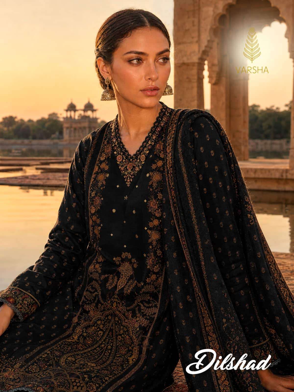 Varsha Dilshad Pashmina Silk Digital Printed Dress Material