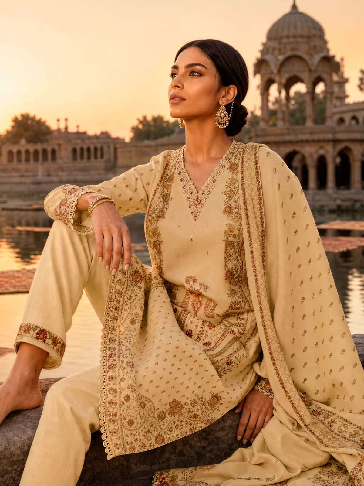 Varsha Dilshad Pashmina Silk Digital Printed Dress Material