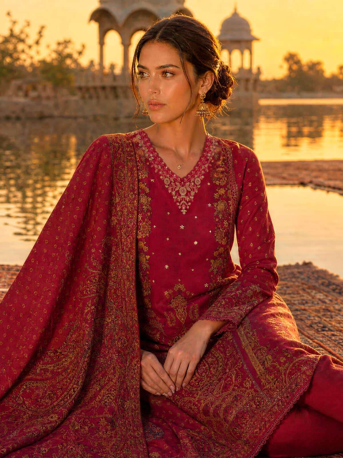 Varsha Dilshad Pashmina Silk Digital Printed Dress Material