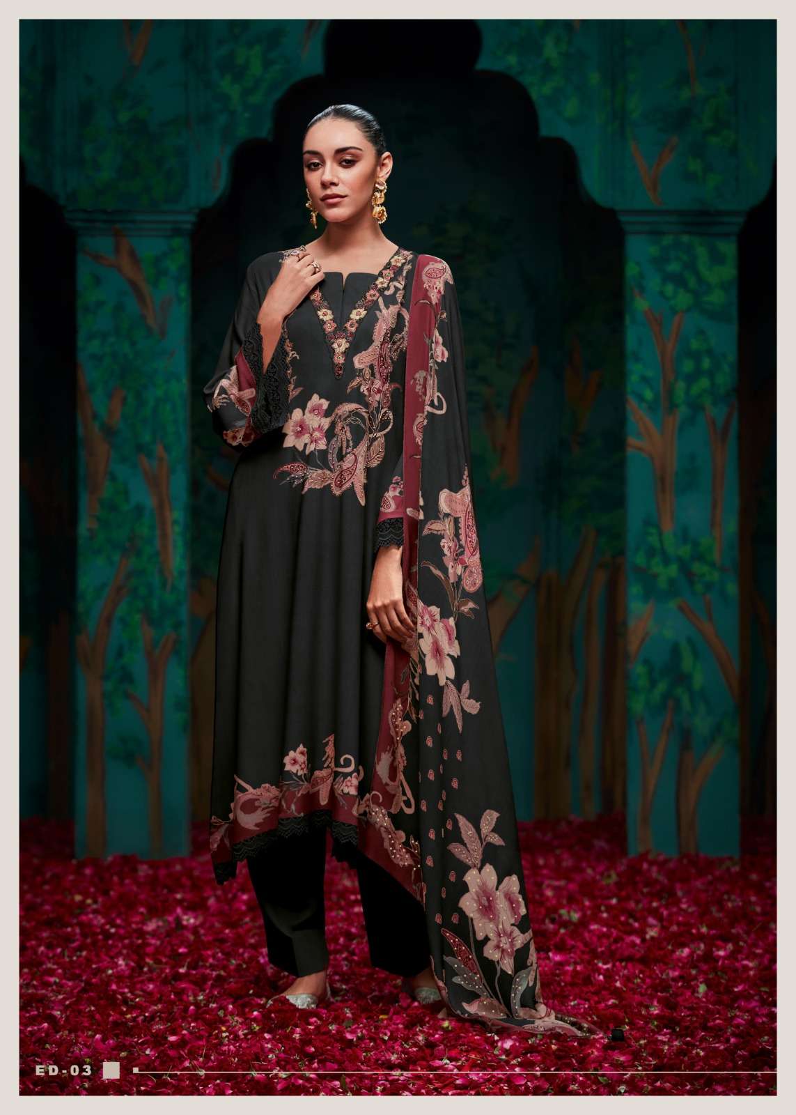 Varsha Fashion Eden Viscose Muslin Dress Material - Amrah Wholesale