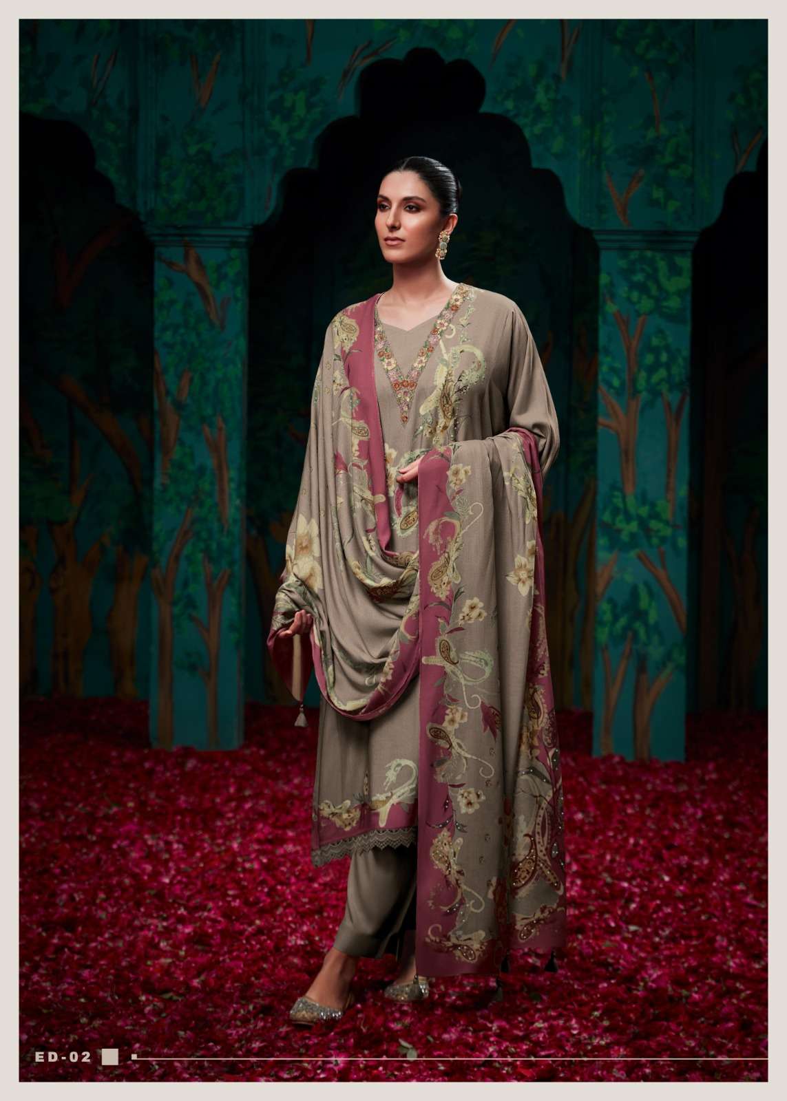 Varsha Fashion Eden Viscose Muslin Dress Material - Amrah Wholesale