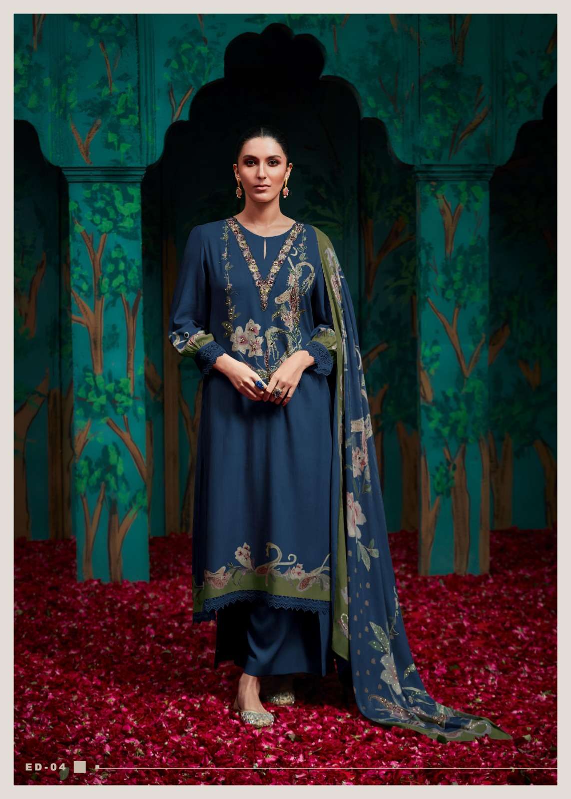Varsha Fashion Eden Viscose Muslin Dress Material - Amrah Wholesale