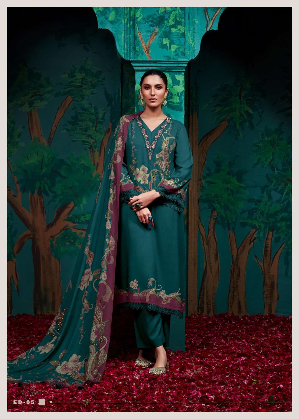 Varsha Fashion Eden Viscose Muslin Dress Material - Amrah Wholesale