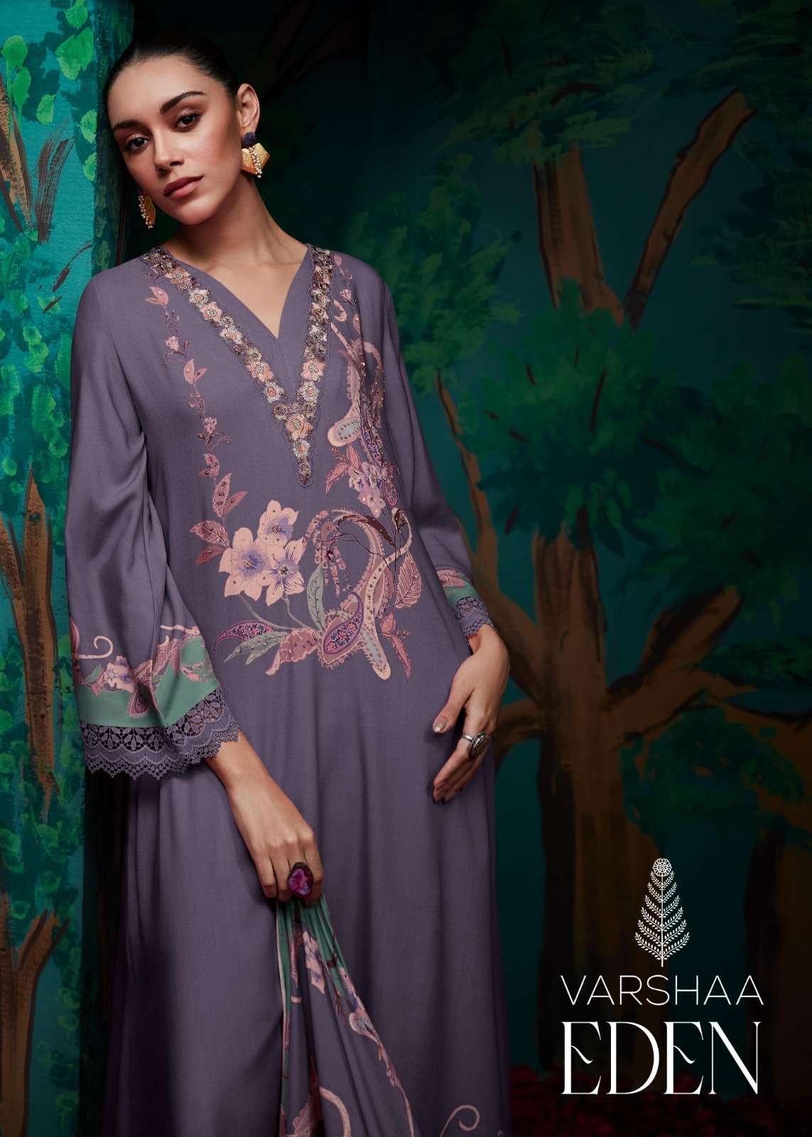Varsha Fashion Eden Viscose Muslin Dress Material - Amrah Wholesale