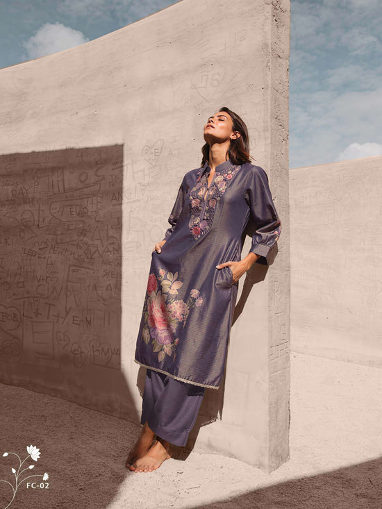 Varsha Fashion Floral Code Viscose Shimmer Dress Material