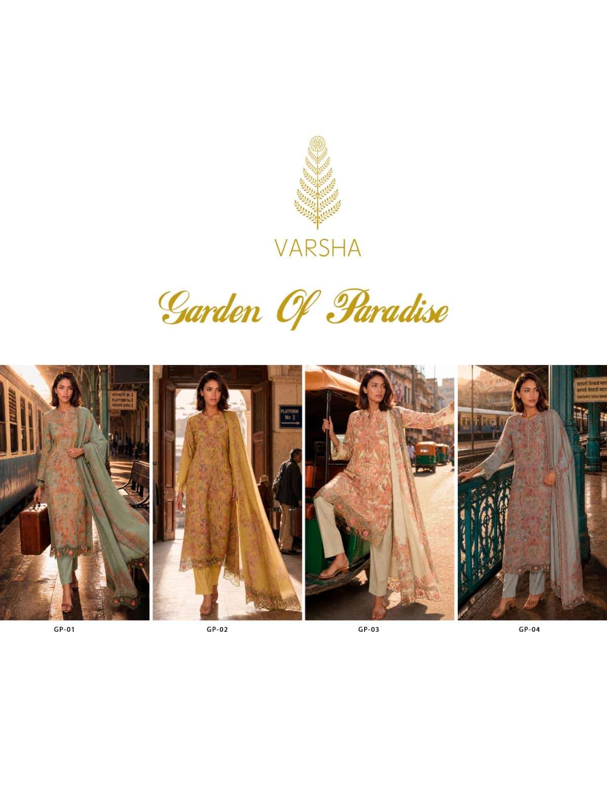 Varsha Fashion Garden Of Paradise Pashmina Embroidered Dress Material