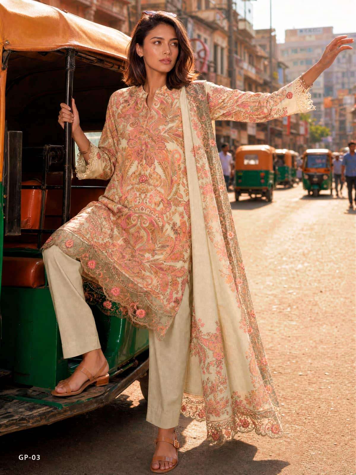 Varsha Fashion Garden Of Paradise Pashmina Embroidered Dress Material