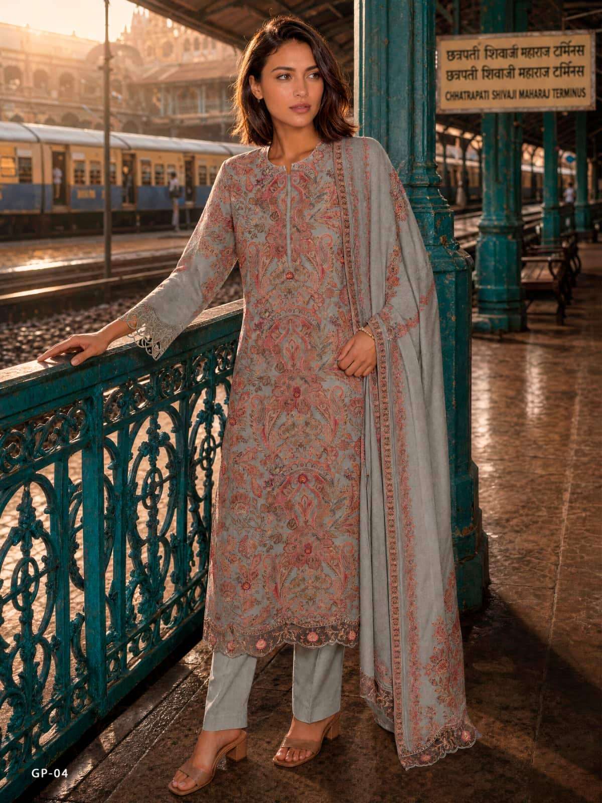 Varsha Fashion Garden Of Paradise Pashmina Embroidered Dress Material
