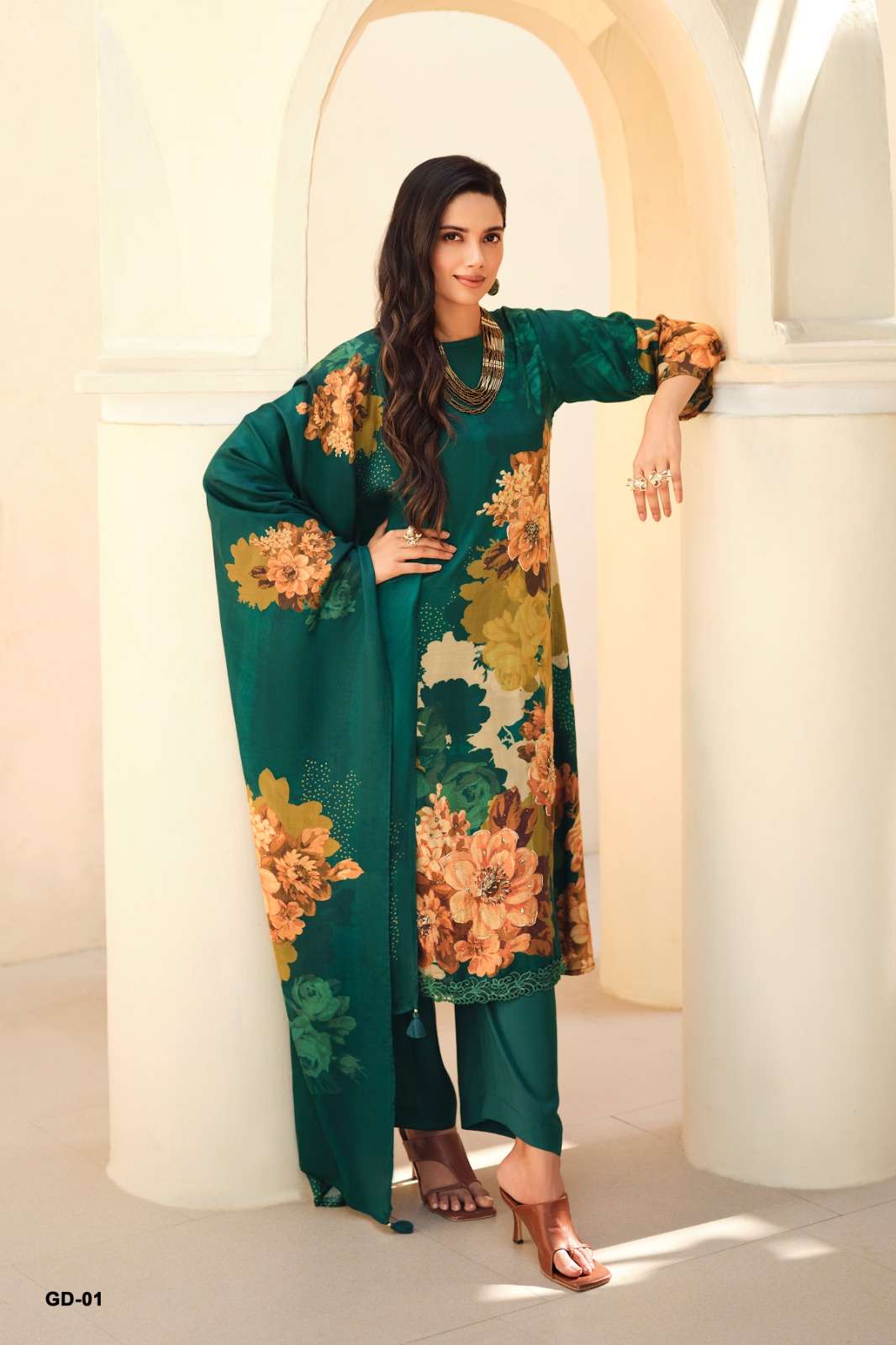 Varsha Fashion Gulisataan Diaries Viscose Muslin Dress Material - Amrah Wholesale