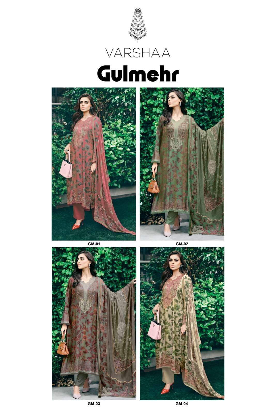 Varsha Fashion Gulmehr Tissue Shimmer Dress Material
