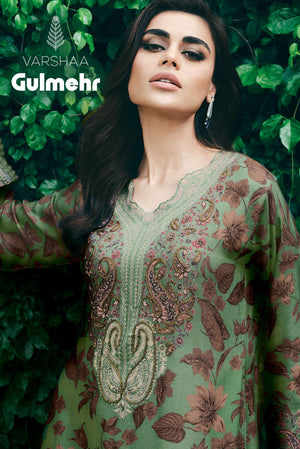 Varsha Fashion Gulmehr Tissue Shimmer Dress Material