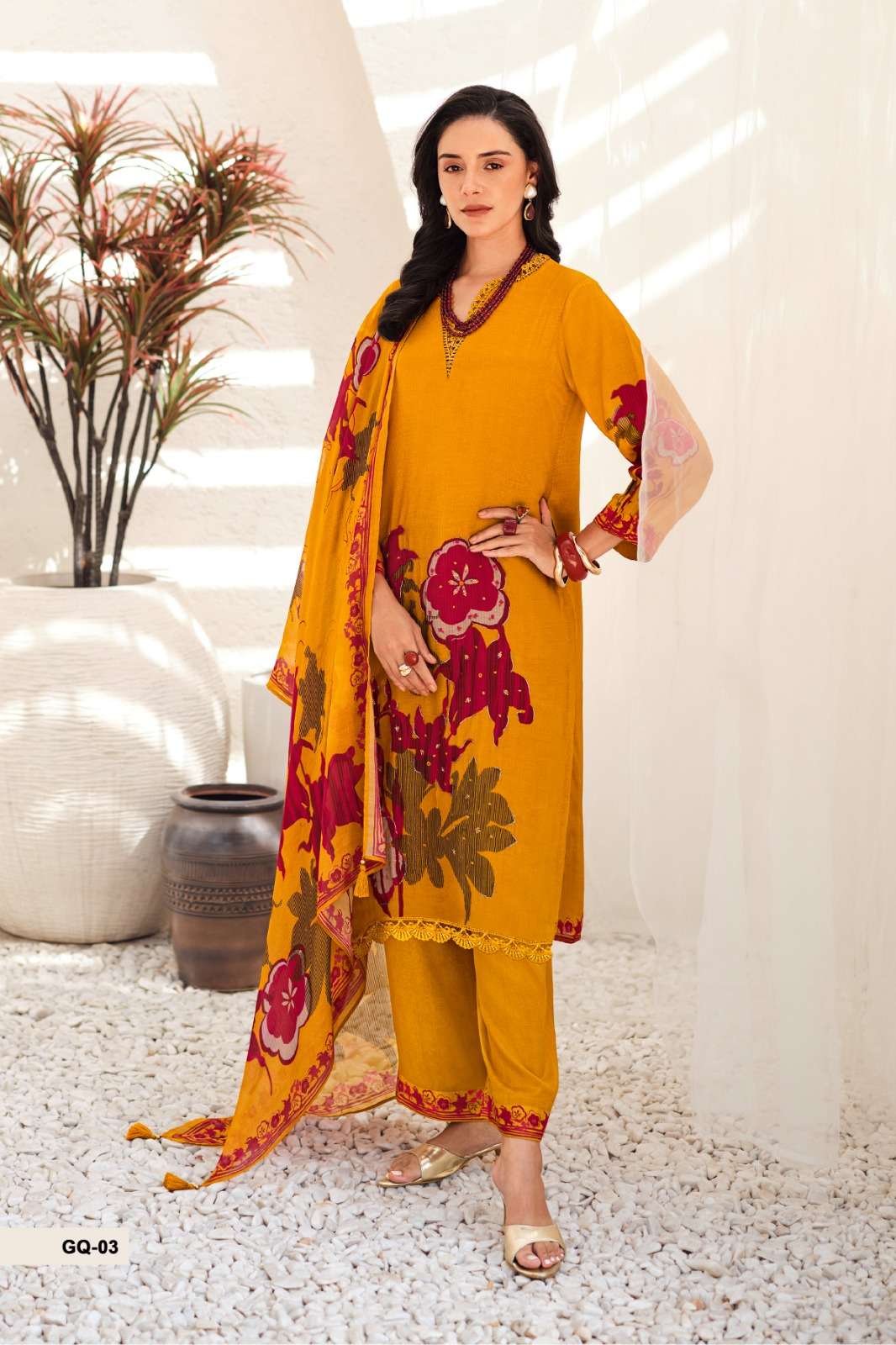 Varsha Fashion Gulraqs Premium Organza Twill Dress Material - Amrah Wholesale