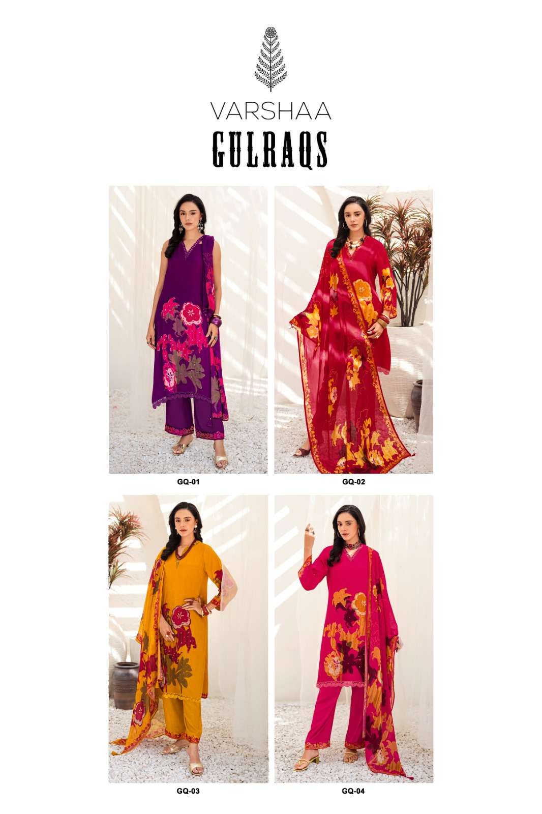Varsha Fashion Gulraqs Premium Organza Twill Dress Material - Amrah Wholesale