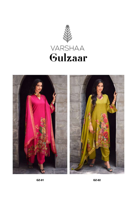 Varsha Fashion Gulzaar Russian Silk Dress Material