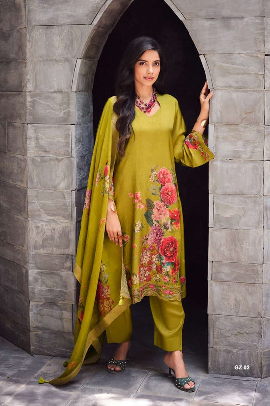 Varsha Fashion Gulzaar Russian Silk Dress Material