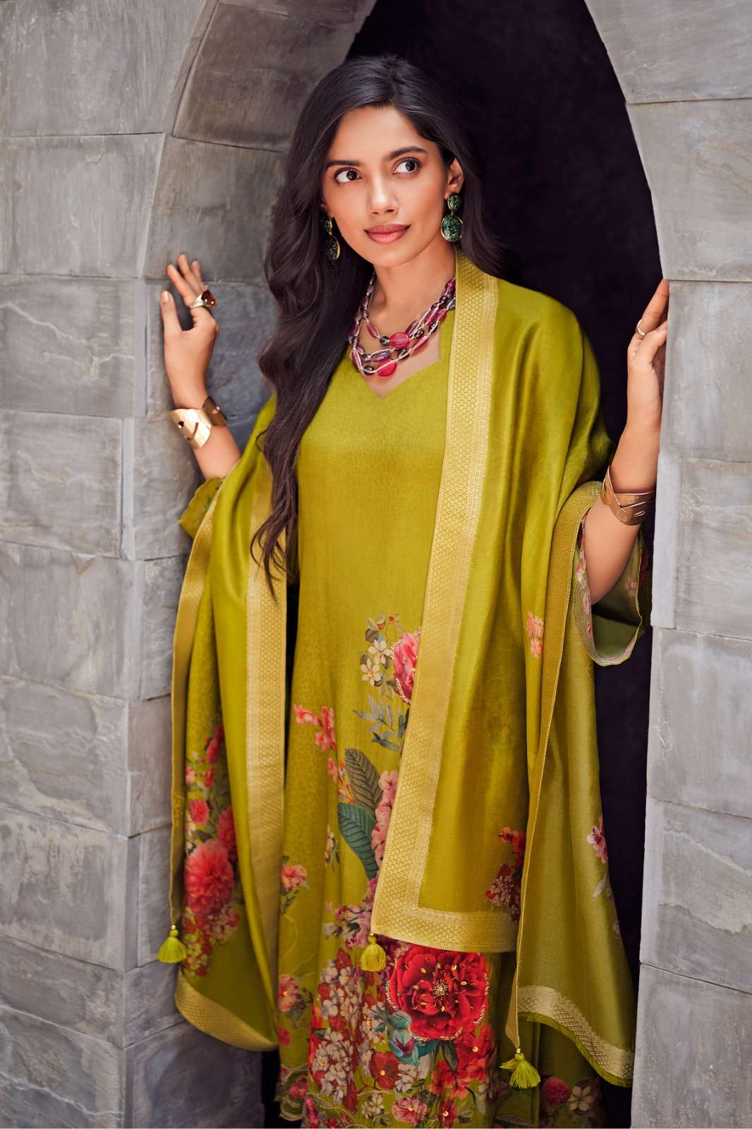 Varsha Fashion Gulzaar Russian Silk Dress Material