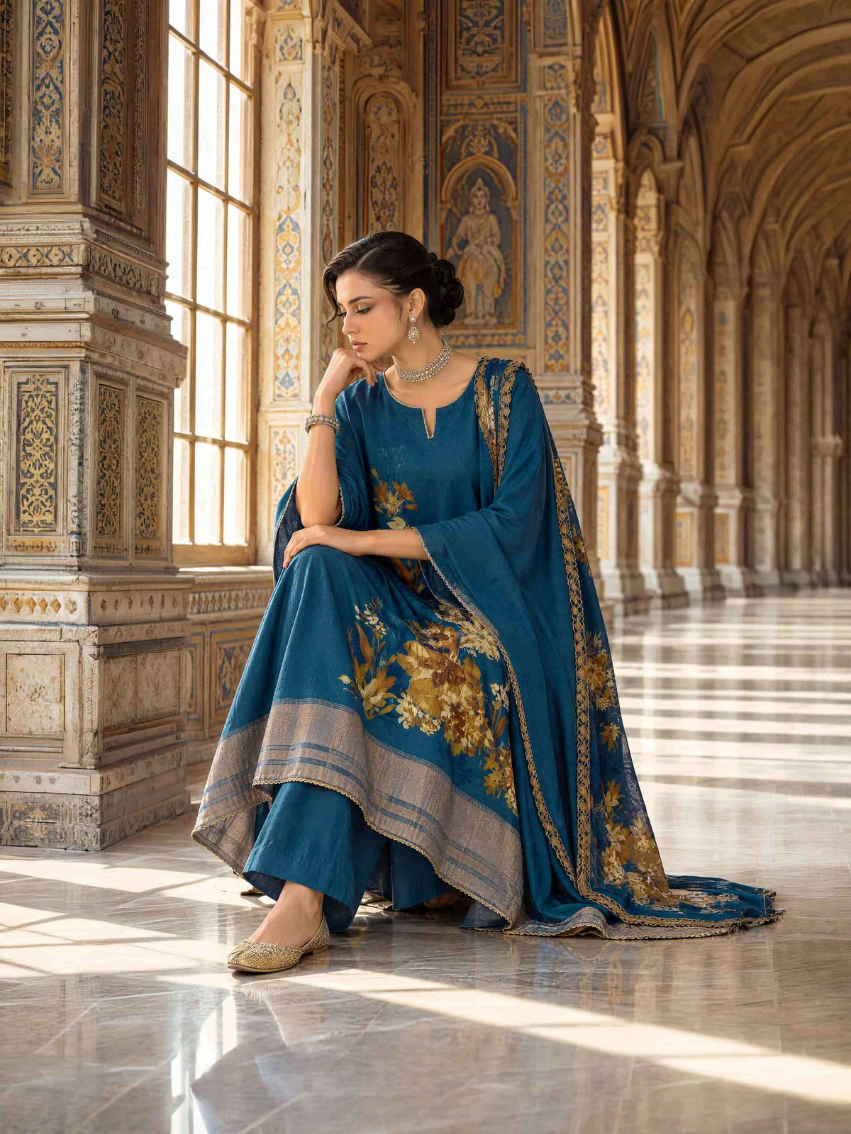 Varsha Fashion Handloom Threads Viscose Pashmina Dress Material