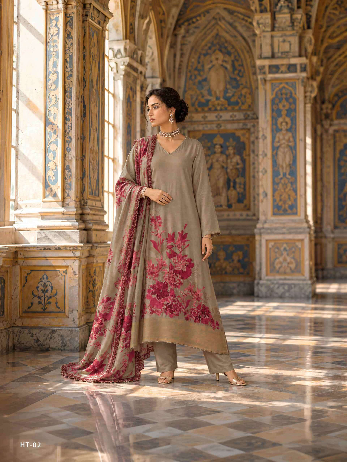 Varsha Fashion Handloom Threads Viscose Pashmina Dress Material