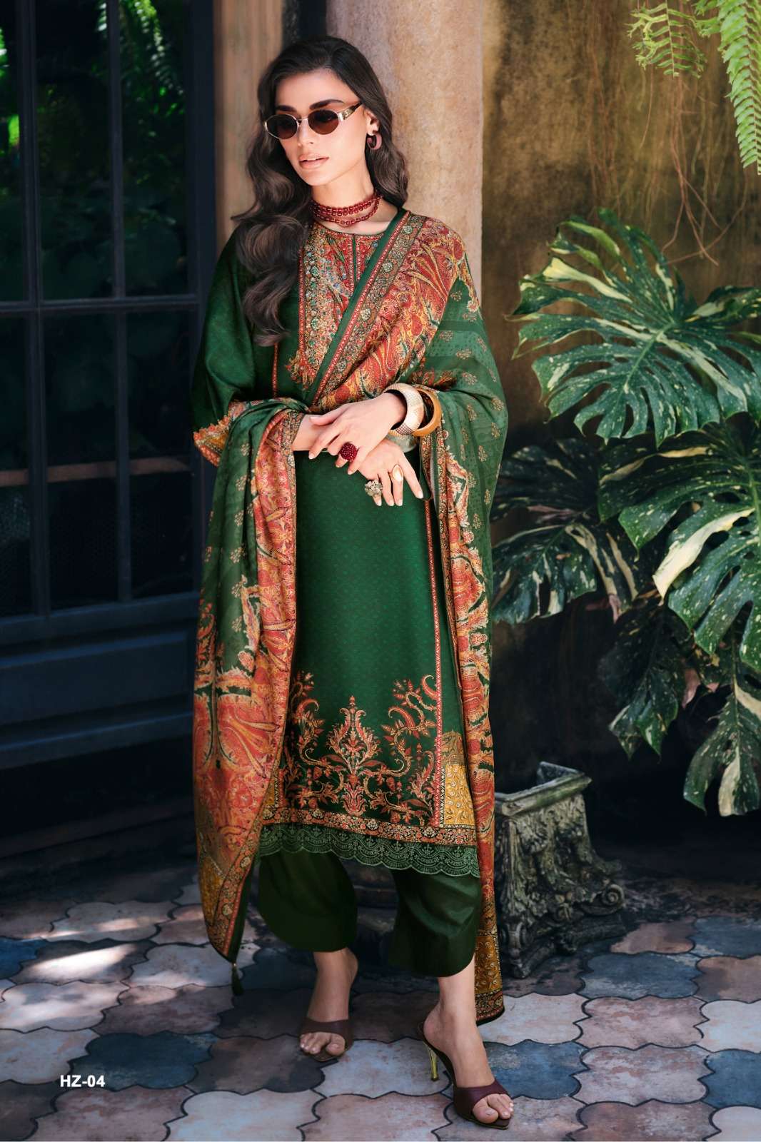 Varsha Fashion Heriz Viscose Silk Dress Material - Amrah Wholesale