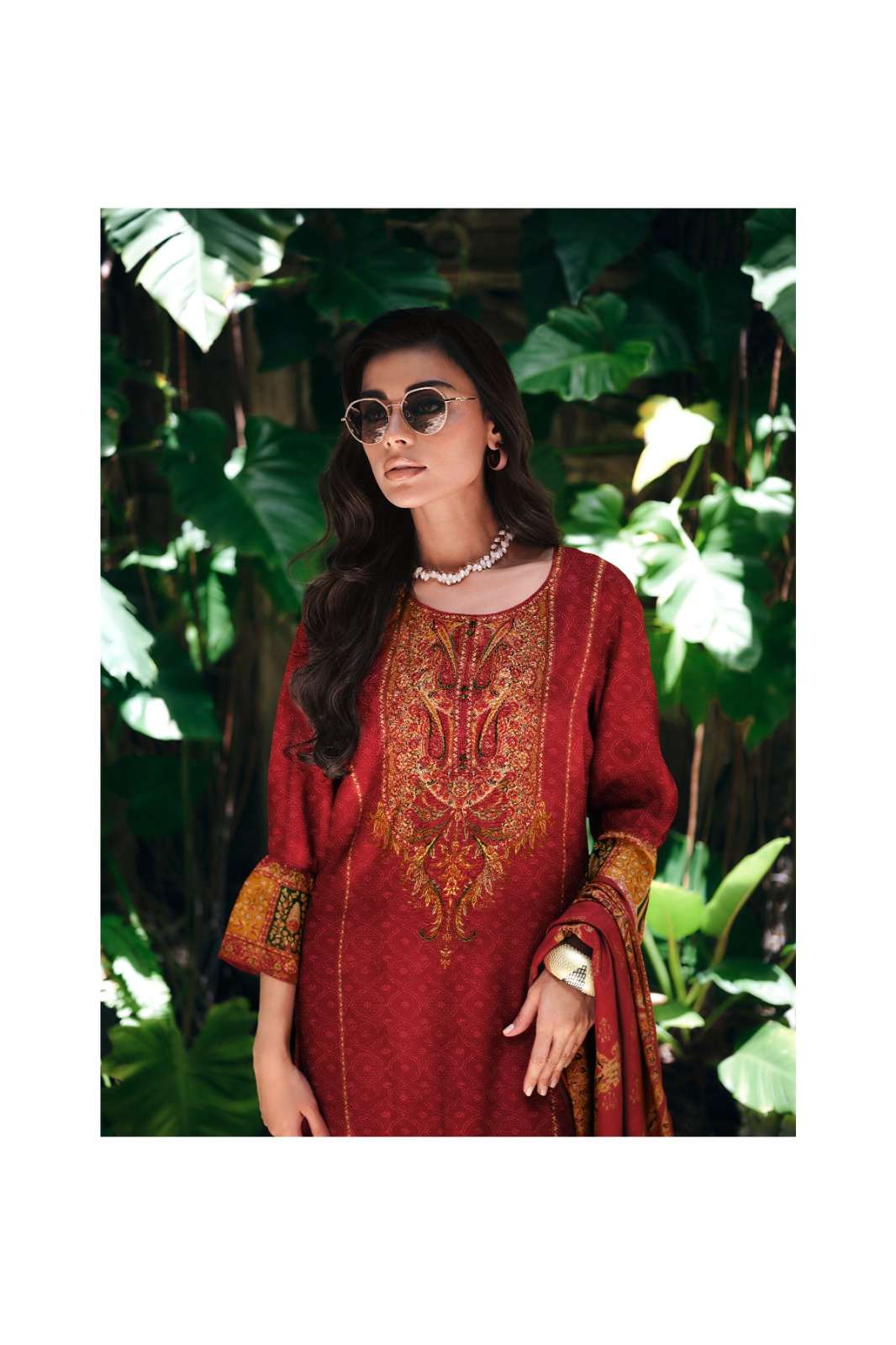 Varsha Fashion Heriz Viscose Silk Dress Material - Amrah Wholesale