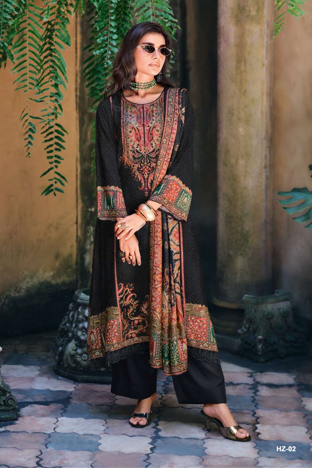 Varsha Fashion Heriz Viscose Silk Dress Material - Amrah Wholesale