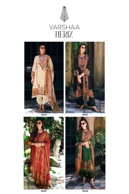 Varsha Fashion Heriz Viscose Silk Dress Material - Amrah Wholesale