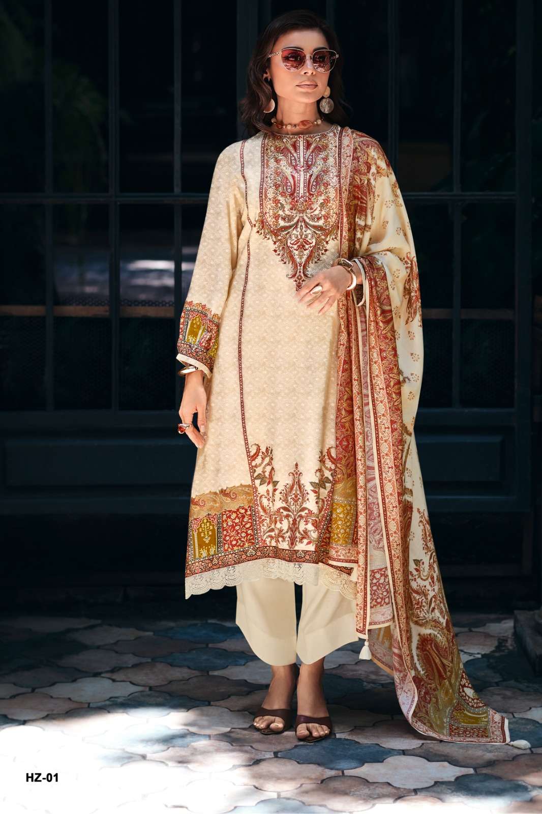 Varsha Fashion Heriz Viscose Silk Dress Material - Amrah Wholesale