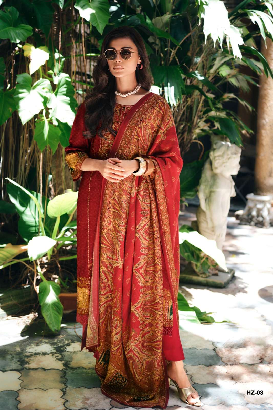Varsha Fashion Heriz Viscose Silk Dress Material - Amrah Wholesale