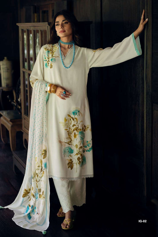 Varsha Fashion Ivory Gold Dress Material Wholesale Catalogue - Amrah Wholesale