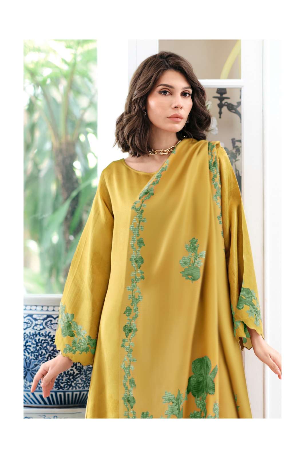 Varsha Fashion Just Like Poetry Pashmina Satin Dress Material