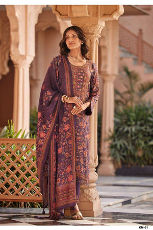 Varsha Fashion Kalam Viscose Muslin Dress Material - Amrah Wholesale