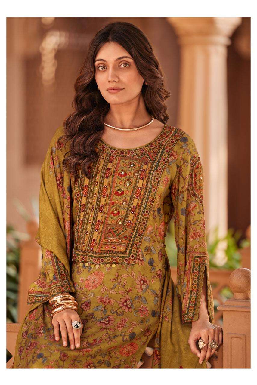 Varsha Fashion Kalam Viscose Muslin Dress Material - Amrah Wholesale