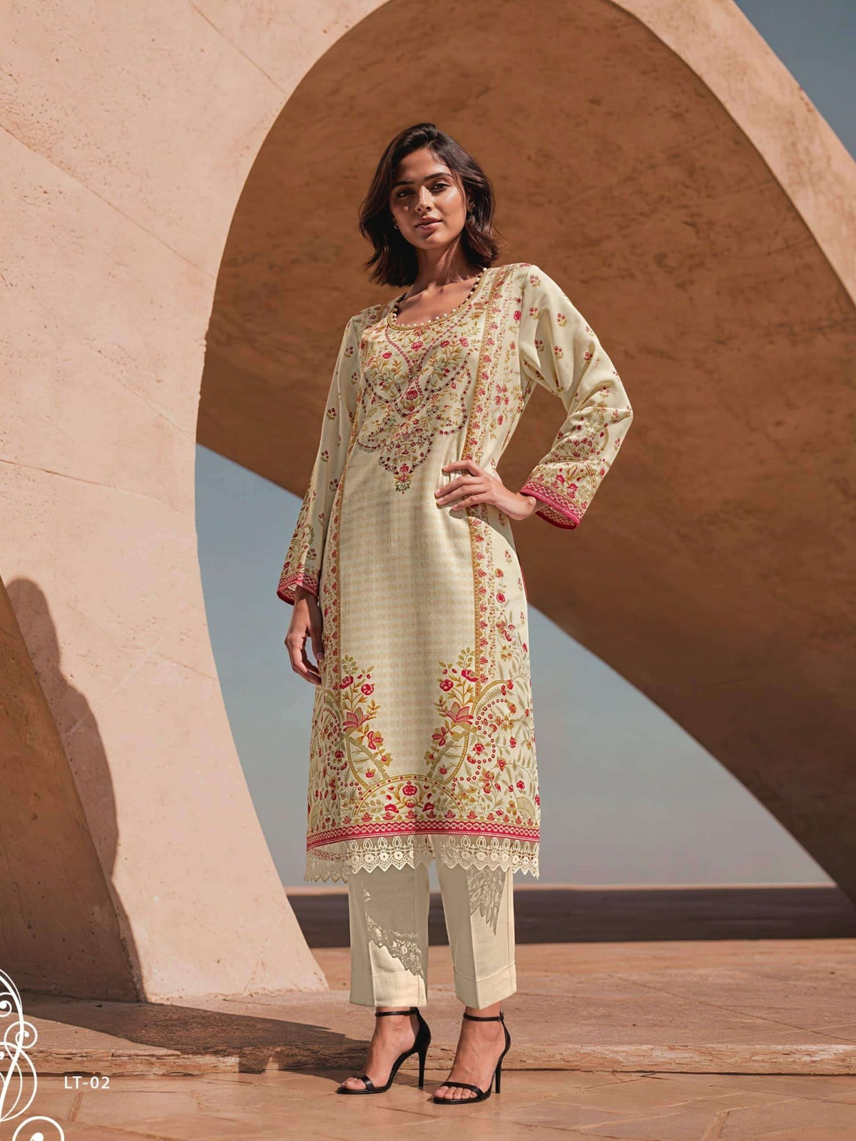 Varsha Fashion Lovenote Viscose Muslin Dress Material - Amrah Wholesale