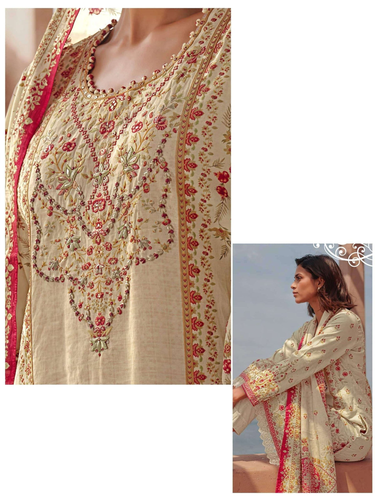 Varsha Fashion Lovenote Viscose Muslin Dress Material - Amrah Wholesale