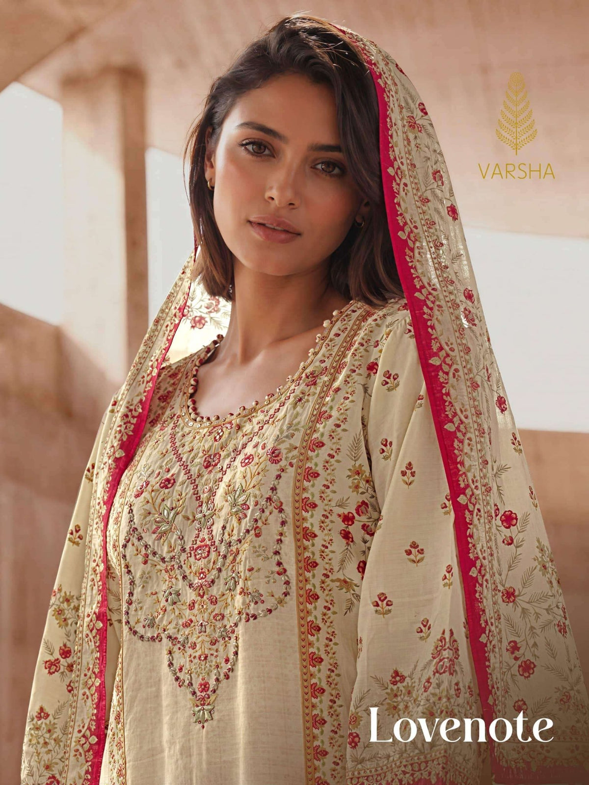 Varsha Fashion Lovenote Viscose Muslin Dress Material - Amrah Wholesale