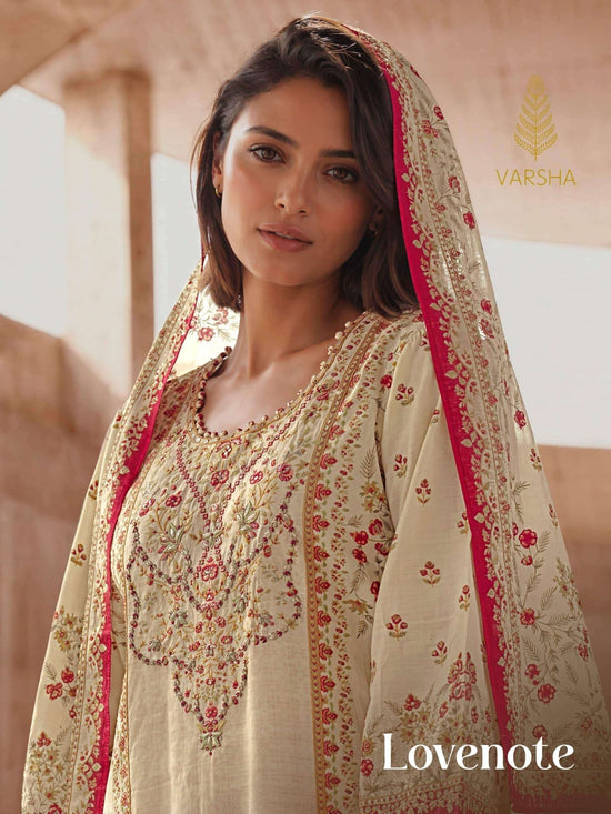 Varsha Fashion Lovenote Viscose Muslin Dress Material - Amrah Wholesale