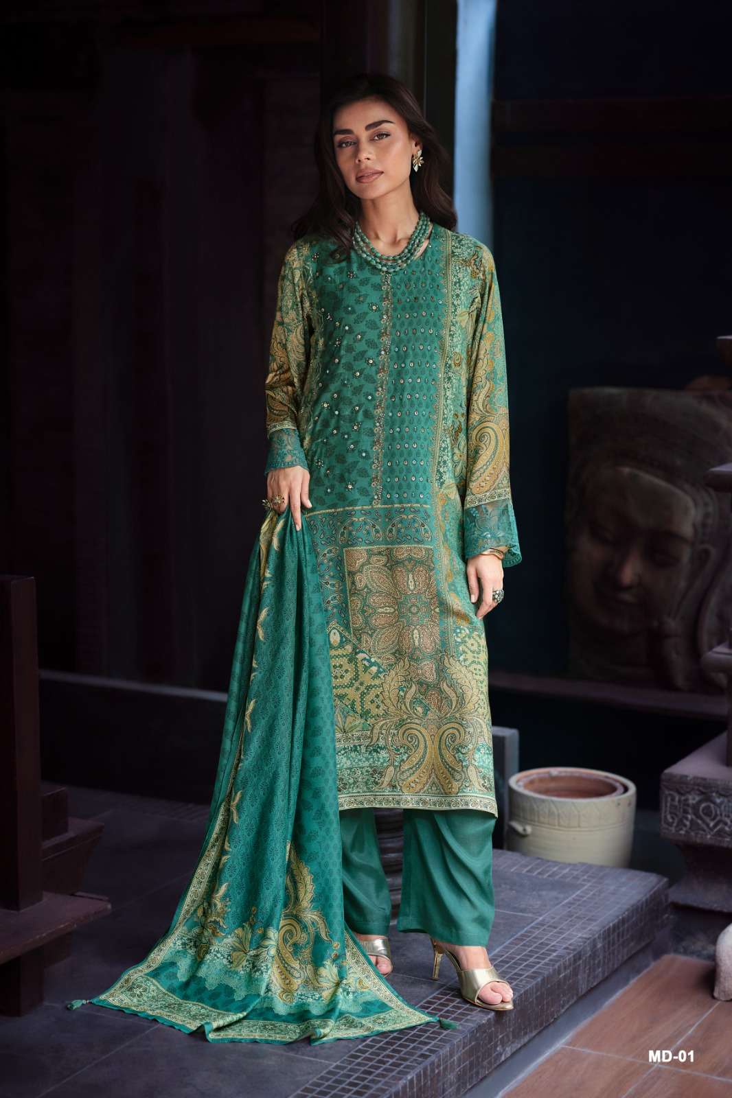 Varsha Fashion Mandara Premium Viscose Muslin Dress Material