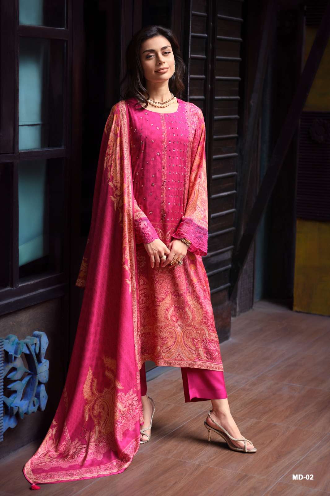 Varsha Fashion Mandara Premium Viscose Muslin Dress Material