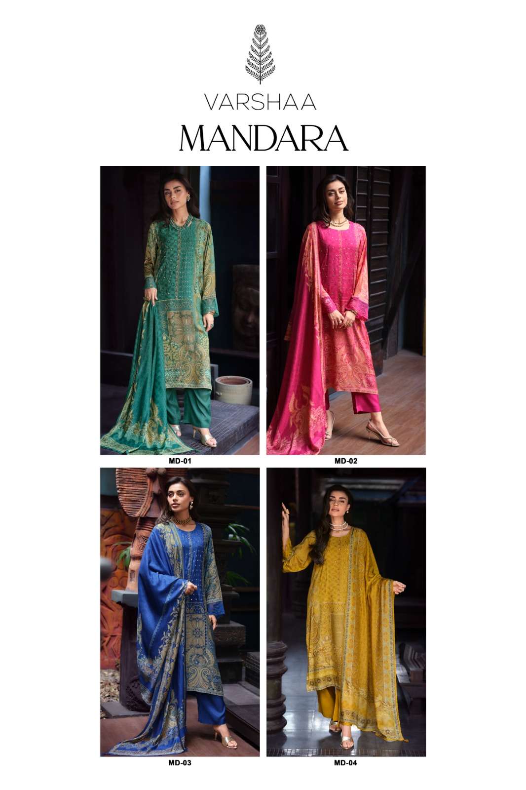 Varsha Fashion Mandara Premium Viscose Muslin Dress Material