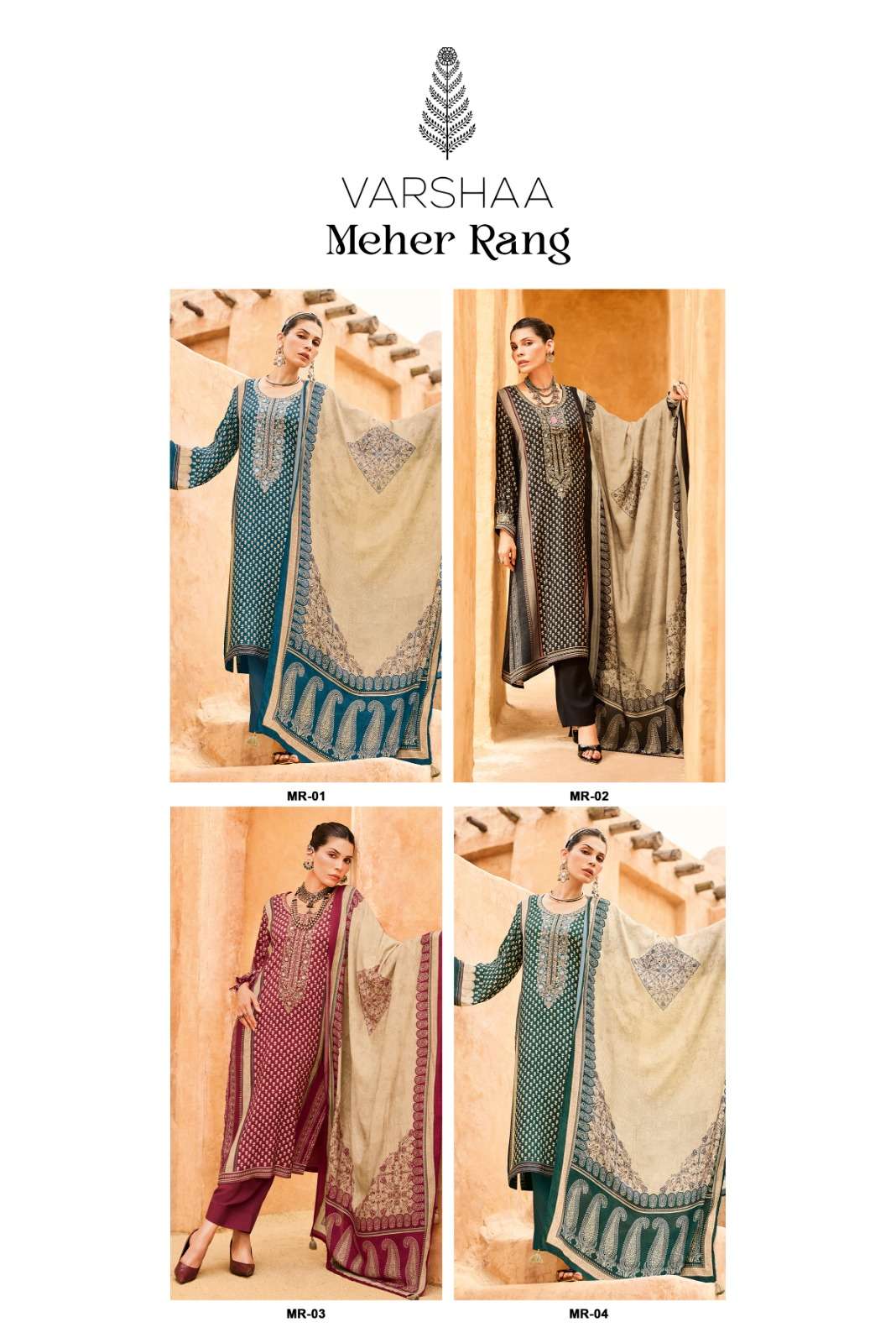 Varsha Fashion Meher Rang Digital Printed Cotton Dress Material - Amrah Wholesale