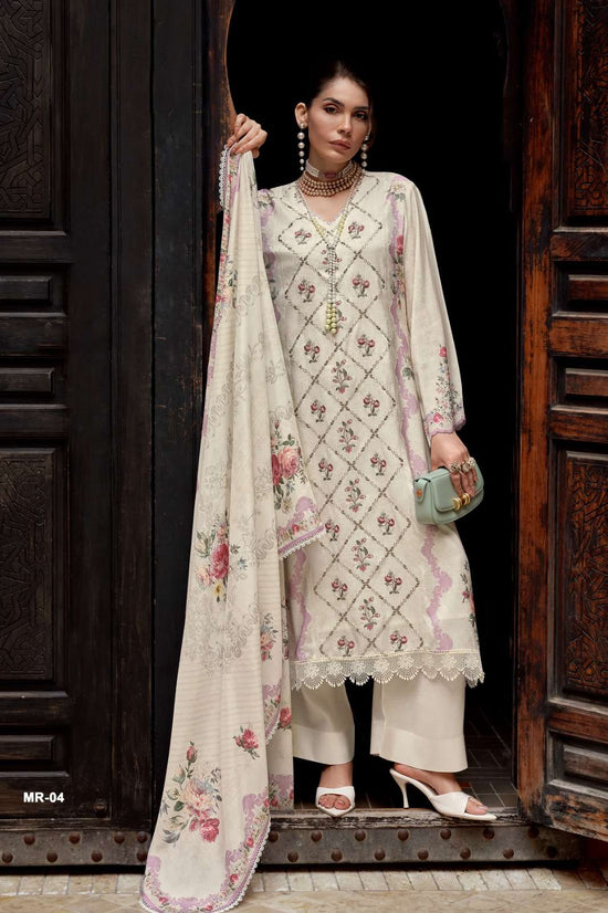 Varsha Fashion Micara Viscose Muslin Embroidered Dress Material Wholesale