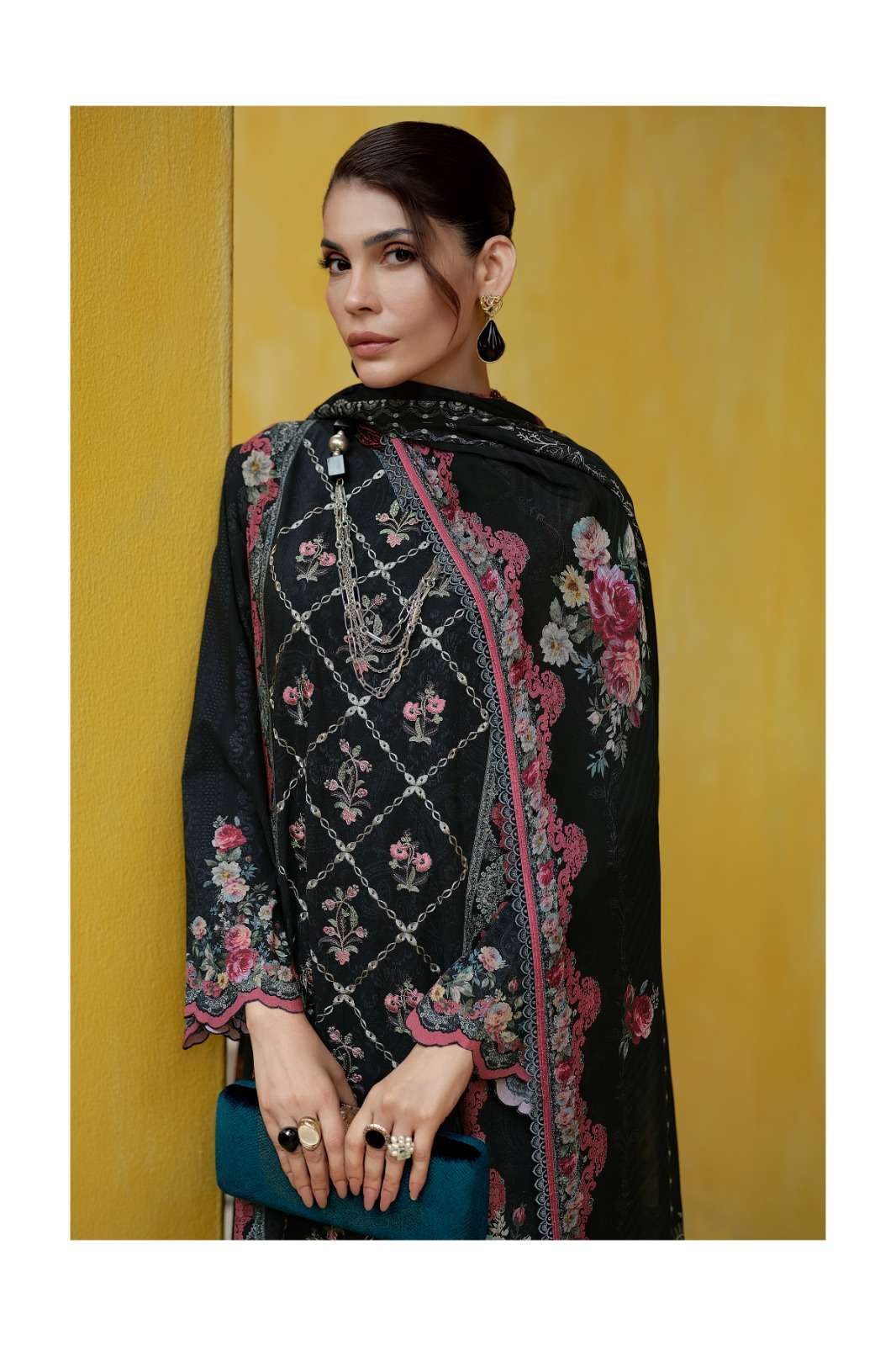 Varsha Fashion Micara Viscose Muslin Embroidered Dress Material Wholesale