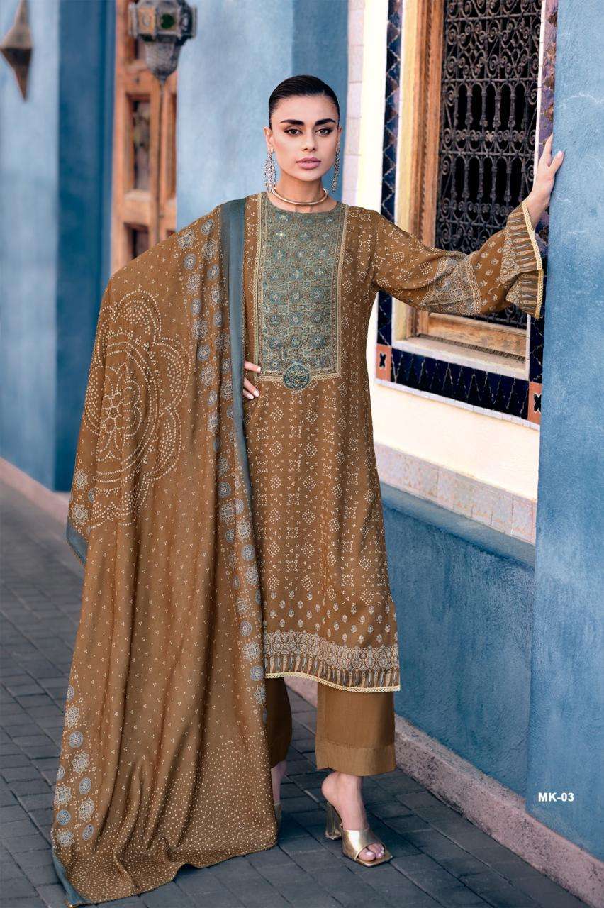 Varsha Fashion Mrittika Viscose Muslin Dress Material - Amrah Wholesale