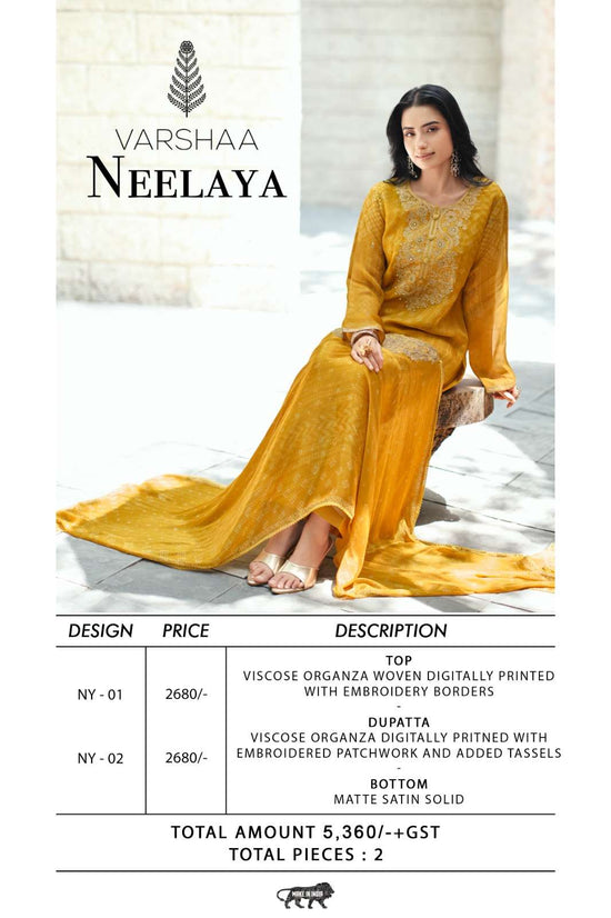 Varsha Fashion Neelaya Premium Organza Dress Material