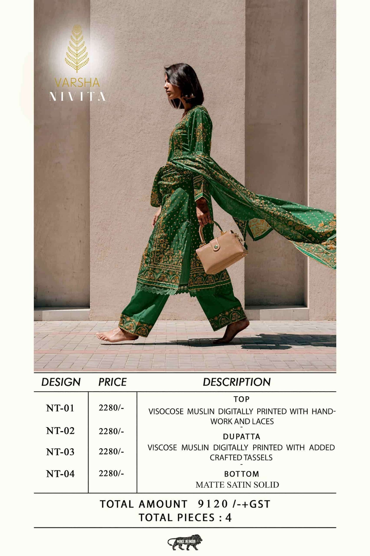 Varsha Fashion Nivita Viscose Muslin Dress Material