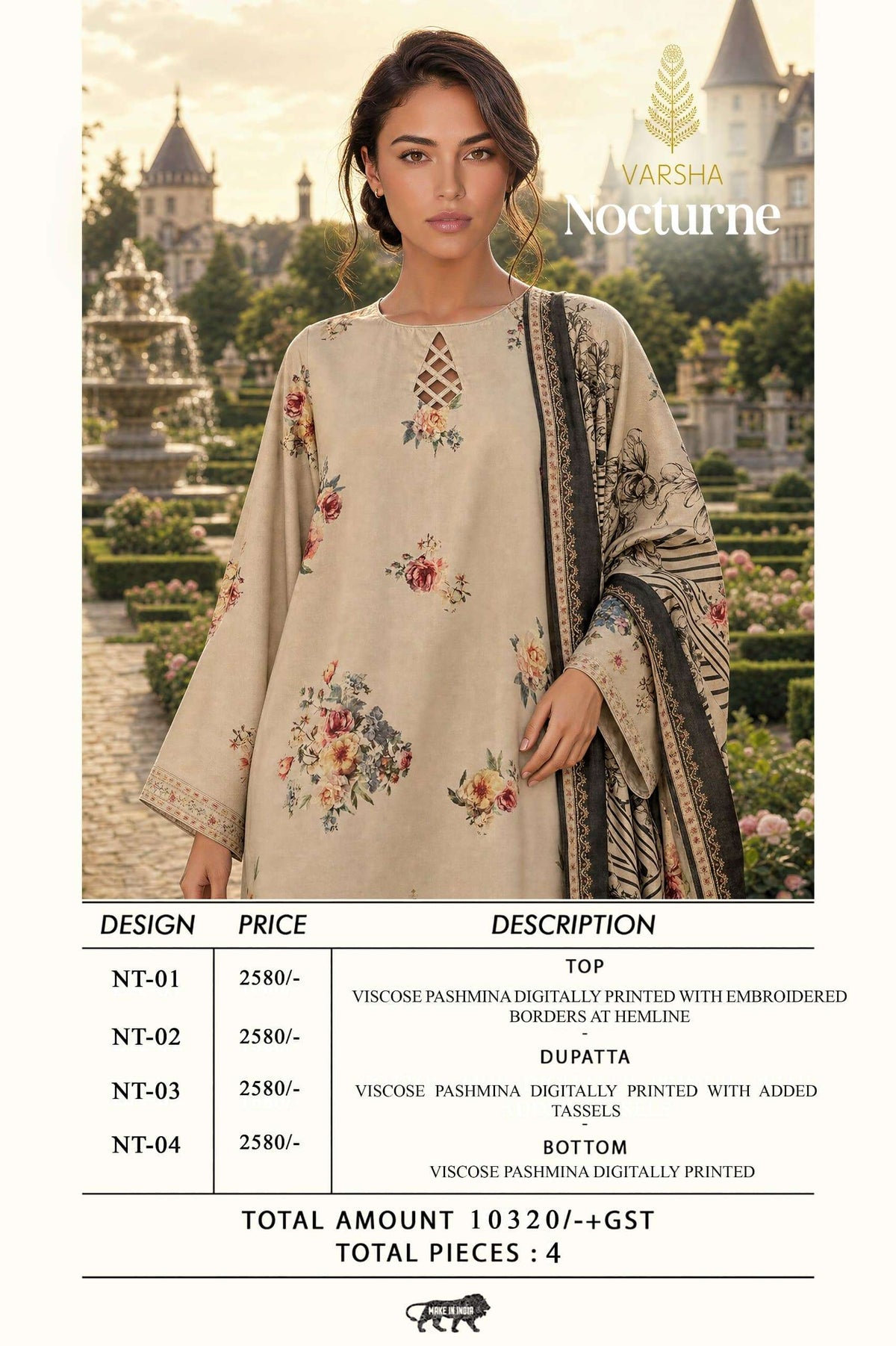 Varsha Fashion Nocturne Viscose Pashmina Dress Material