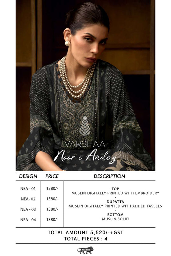 Varsha Fashion Noor E Andaz Muslin Dress Material - Amrah Wholesale